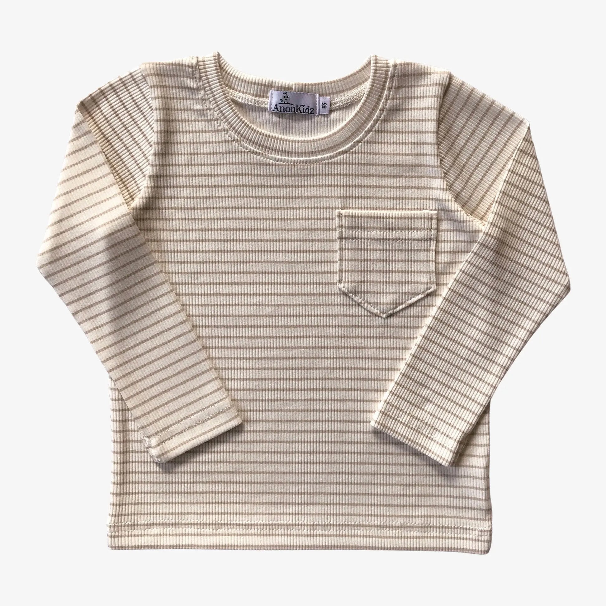 AnouKidz Longsleeve Rib Stripe Sand