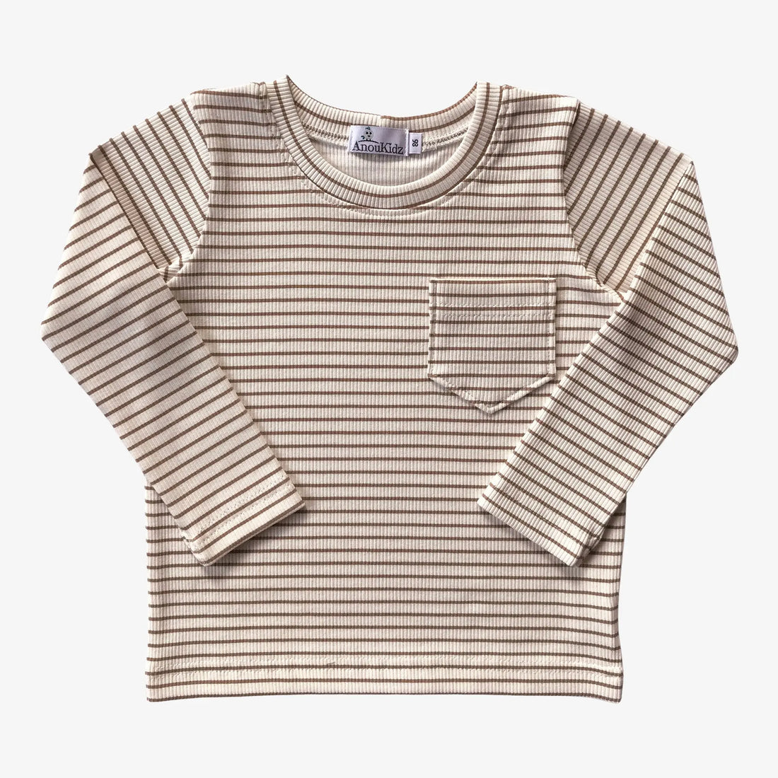 AnouKidz Longsleeve Rib Stripe Taupe