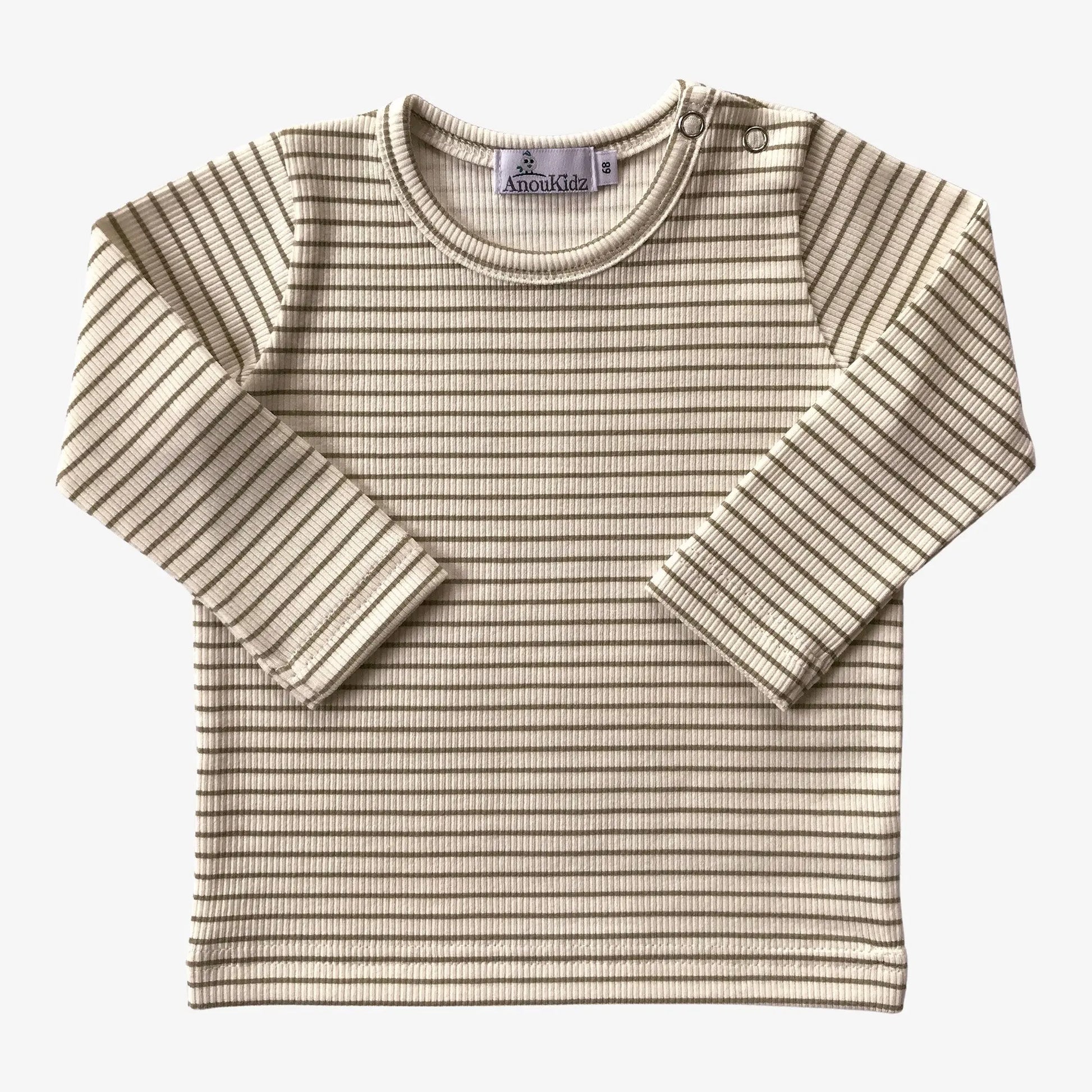 AnouKidz Newborn Longsleeve Rib Stripe Olive