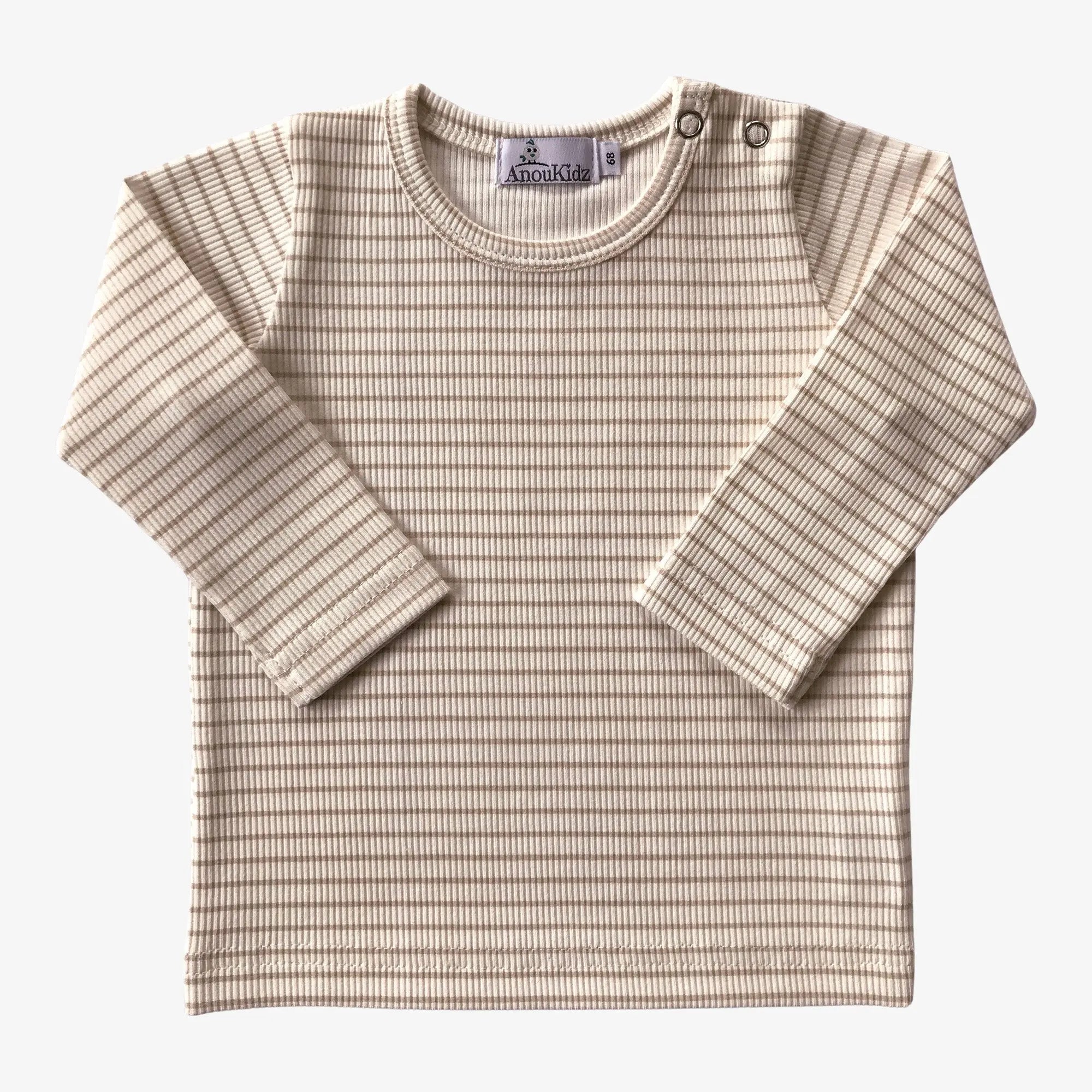 AnouKidz Newborn Longsleeve Rib Stripe Sand