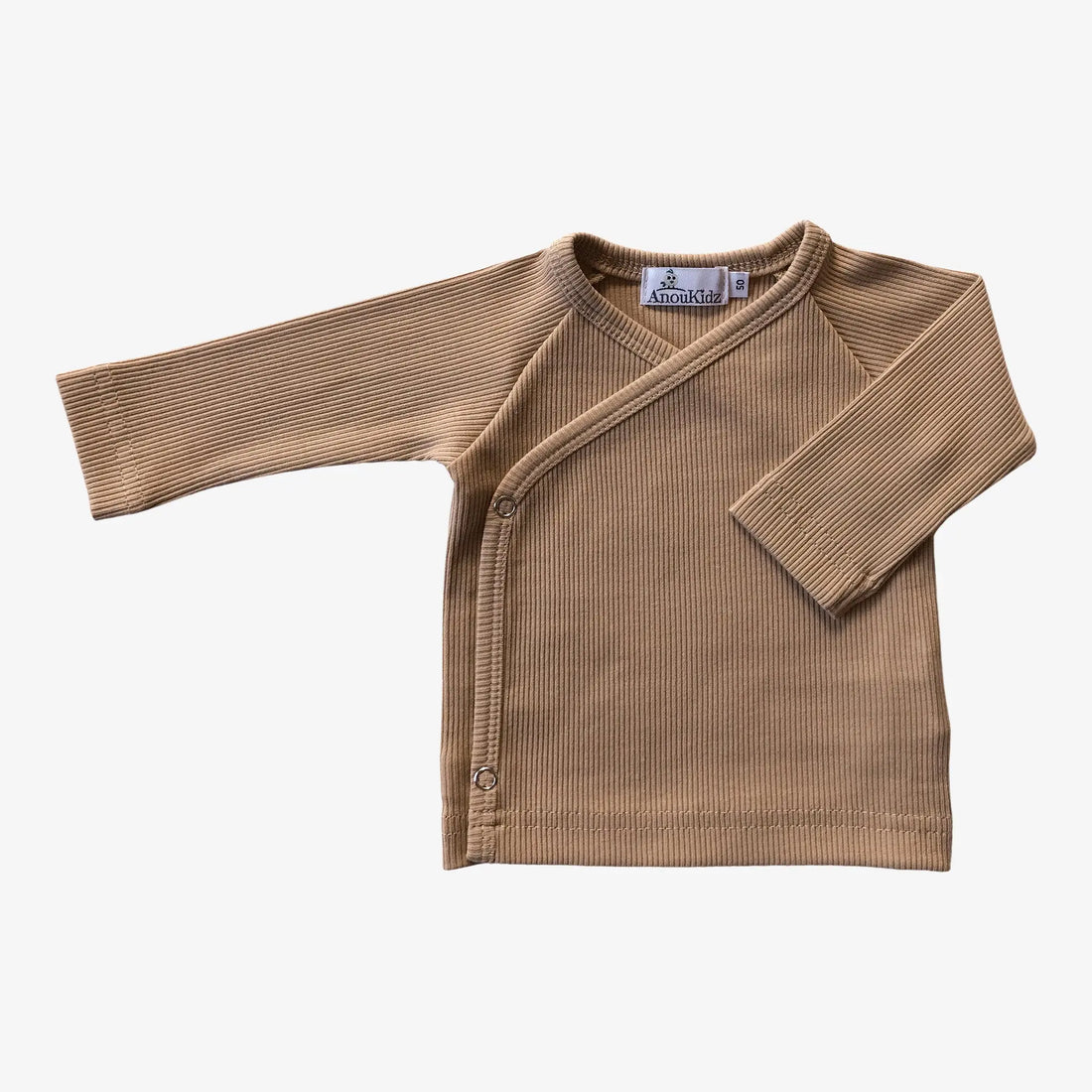 AnouKidz Overslagshirtje Rib Dark Beige