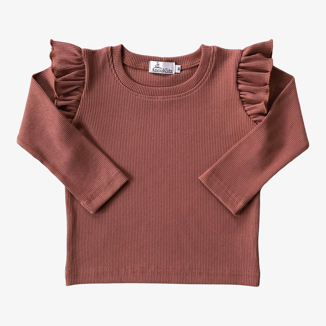 AnouKidz Ruffle Longsleeve Rib Clay Pink