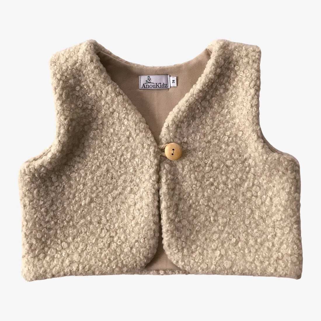 AnouKidz Teddy Gilet Natural